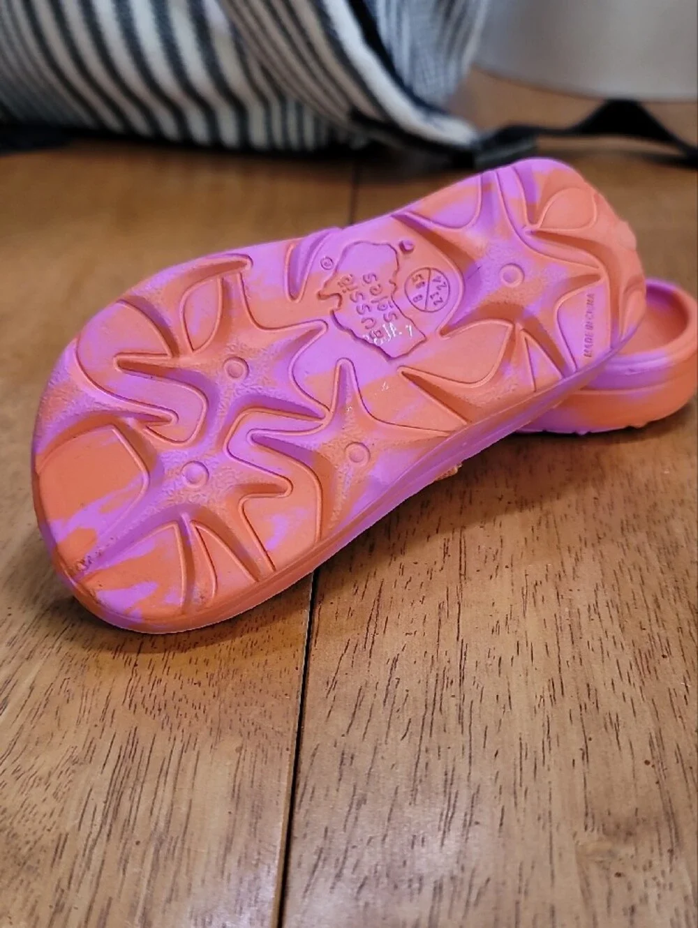 Kids Orange & Pink Tie-Dye Sandal Flip Flops